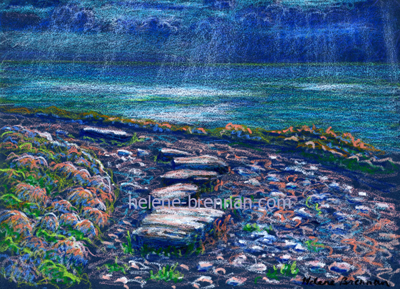 Cornwall Coast Painting:: Oil Pastel