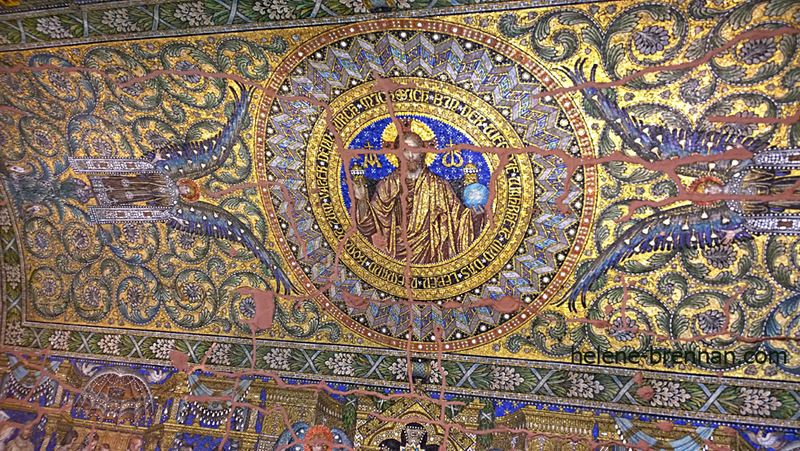 The painted ceiling in the old Kaiser Wilhelm Memorial Church Photo