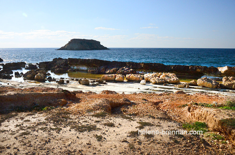 Beach Rocks and Geronisos Island 1586 Photo