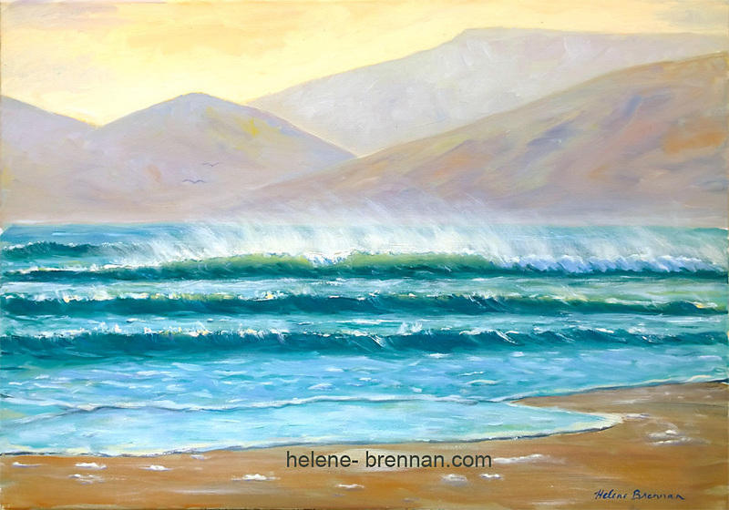 Spray in the Wind at Inch Beach Oil on Canvas