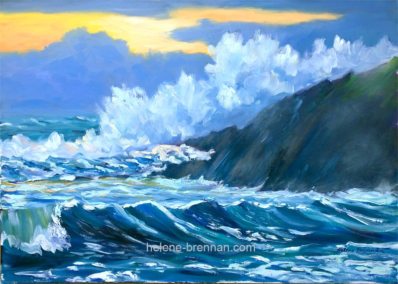 Gigantic Splash at Clogher Beach Oil on Canvas