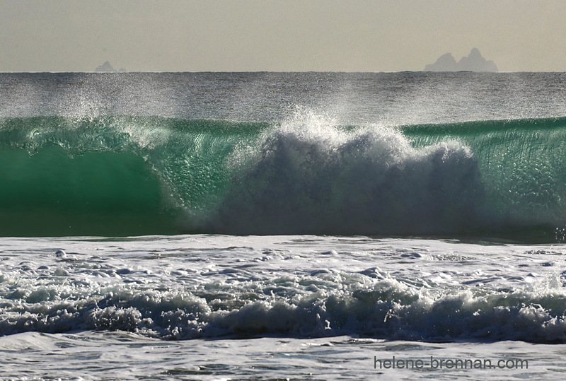 Breaking Wave and Skellig Rocks, Coumeenole Beach 4869 Photo