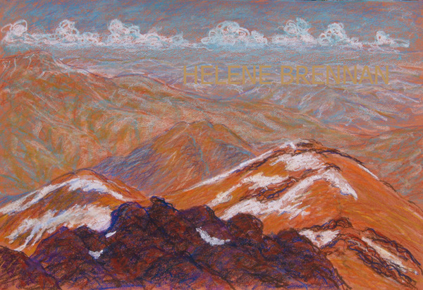 A View from the Summit of Mount Toubkal 2 Painting:: Oil Pastel
