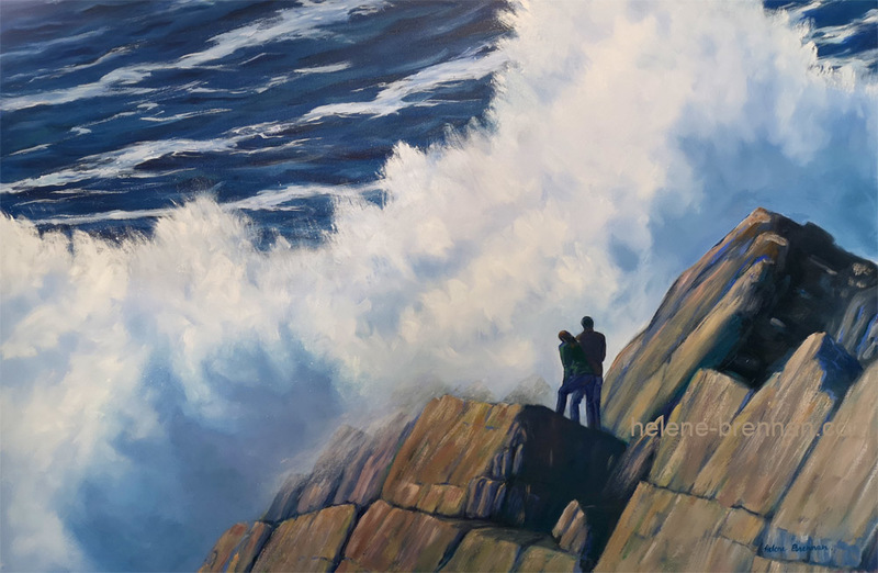 Atlantic Splash at Clogher Oil on Canvas