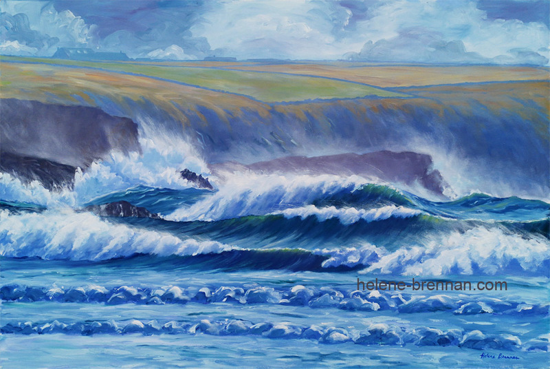 Stormy Ocean, Feothanach Oil on Canvas