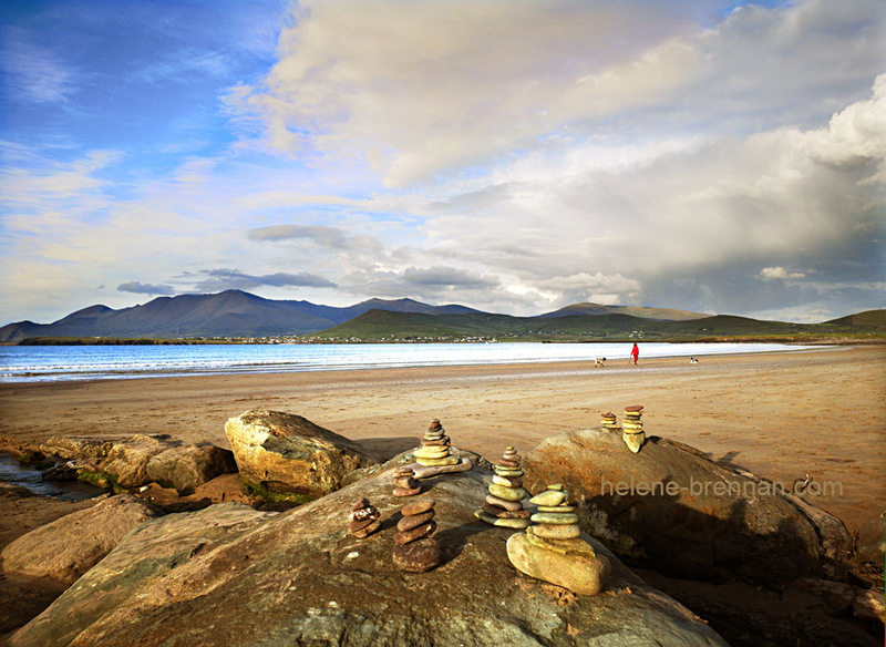 Béal Bán Beach with Stone Piles Photo