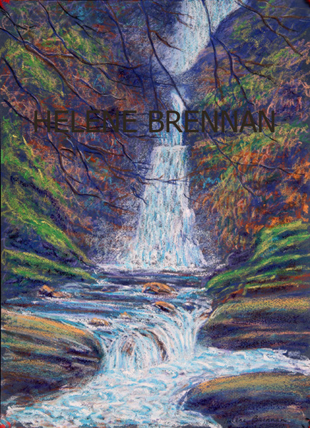 Pistyll Rhaeadr Waterfall North Wales 2 Oil pastel